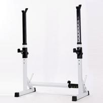 Adjustable Home Squat & Bench Press Rack for Weightlifting juoda/balta