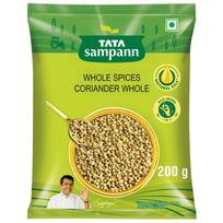 Tata Sampann Coriander Whole Dhaniya 200g Pack of 1 Rich Aroma Natural Whole Spices for Cooking green