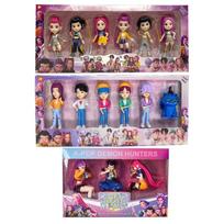 6pcs/Set Kpop Demon Hunters Action Figures Set Derpy Tiger Rumi Mira Zoey Sussy Dolls Collectible Figurines for Fans Christmas gray