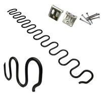 Metalinės praktiškos atsarginės sofos kėdės spyruoklės su geru elastingumu Baldų spyruoklė su spaustukais flat spring leng60cm