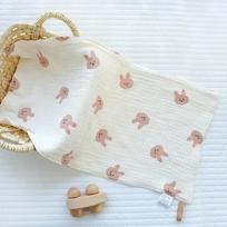 Cotton Muslin Infant Face Towels Long Burp Cloth Ideal for Newborn 4Layers of Gauze Children s Towel Kindergarten Hand Towels Infant Items white