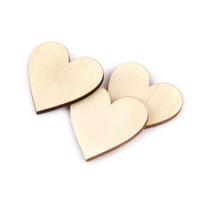 100Pcs 20Mm Natural Wood Slices with Bark Round Discs for DIY Crafts Scrapbooking Decoupage Sign Making Blank Heart Log Slices 2X2X0.3CM beige