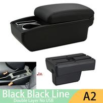For Peugeot 307 Armrest Box For Peugeot 307 CC Convertible Car Armrest Storage Box Interior Retrofit Dedicated Car Accessories A2 Black Line No USB black