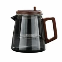 Kūrybingas arbatos atskyrimo stiklinis arbatinukas 650 ml Vienu mygtuku filtruojamas arbatinukas Biuras Style 2 Grey gray