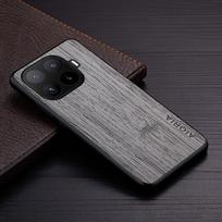 Dėklas Xiaomi 17T Pro tiesaus medžio rašto PU odos telefono dėklas funda for xiaomi 17T Dėklas Coque Xiaomi 17T Pro šviesiai pilka spalva