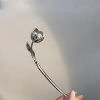 Elegant Simple Versatile Flower Hairpin for Women Tulip hairpin gray