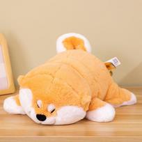 Adorable Japan Shiba Inu Dog Stuffed Animals Plushie Lying Puppy Toy Cartoon Hug Throw Pillow Nap Sleep Bed Cushion Gift For Boy see choose option beige
