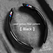 2PC Car Carbon Fiber Steering Wheel Cover Anti Slip Auto Accessories For BMW M Sport M2 M3 M4 M5 E46 E90 E60 F10 F30 E39 E36 F20 gray