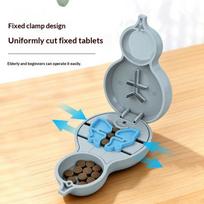 2/3/4 In 1 Pill Cutter Food Grade Material Compact And Portable Daily Compact Travel Medicine Holder For Vitamins Medication one size gray