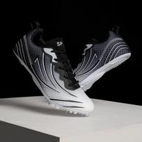 Unisex Junior Track & Field Spikes - Student Running Shoes for Sprinting and Long Jump Training 41 black