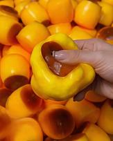 Non-Rebound Slow Rising Caramel Pudding Stress Ball For Adults And Teens Soft Crispy Bead Filled Sticky Silicone Squeeze Toy