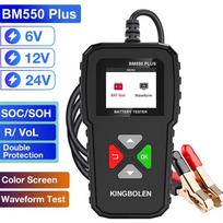 KINGBOLEN BM550 PLUS Car Battery Tester 6V 12V 24V CCA SOH SOC Waveform Color Screen Auto Battery System Detect Analyzer Tools BM550 Plus black