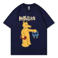 Juokingi animacinių filmų reperiai Quasimoto marškinėliai reperis Mf Doom Mad Villian grafiniai marškinėliai vyrams moterims hip hopo mada trumpomis rankovėmis marškinėliai XL yellow