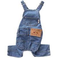 Fashion Pet Denim Overalls Puppy Jean Jacket Sling Jumpsuit Costumes Pet Dogs Jean Comfort Outfits For Small Medium Dogs Cats XL gray