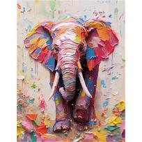Animal Elephants DIY Paint By Numbers Set Acrylic Paints 40*50 Canvas Painting Wall Paintings Crafts For Adults Wholesale Handic 40x50cm diy frame
