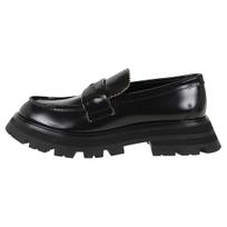 (WMNS) Alexander McQueen Wander Leather Loafers 'Core Black' Women's 685690WHZ851081 EU 37 black