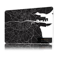 Dublin Map Tinplate Poster Custom Wall Art Vintage Metal Signs Retro Tin Plaque for Living Room Decorations House Bathroom Decor 20x30cm（7.8x11.8inch） gray
