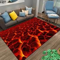 3D ugnikalnio lavos magmos rašto kilimas miegamojo dekoravimui svetainės dideliam plotui lovos šonui neslystantis grindų kilimėlis namų įėjimui durų kilimėlis 40cmX60cm gray