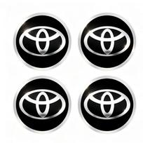 4 vnt. Automobilio emblema Ratlankio centrinio dangtelio lipdukas Ratlankio ženklelio dangtelis Toyota Hilux Aygo Yaris Ractis Corolla Camry CHR Auris Tacoma WY0 black