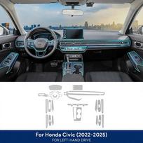 Pre-cut TPU Interior Film For Honda 11th Civic Hybrid Version -2025 Car Navigation Center Console Clear Protective Sticker 10.2 inch Dashboard