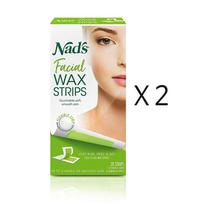 Nads Facial Face Wax Strips Calming Oil x 2 pcs beige