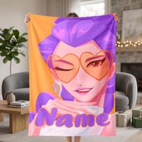 rumi Custom Flannel Blankets Soft Warm Cozy Throws for Home Decor Holiday Gifts 150cmx180cm