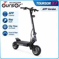 TOURSOR X7 11 colių 9000W 72V 38Ah Galingas Elektrinis Motoroleris Dvigubi Varikliai E-Scooter Visas Rėmas Lydinio Elektrinis Motoroleris Suaugusiems TOURSOR X7 APP-*/