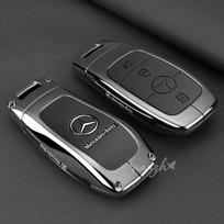Raktų pakabukas Odinis Madingas Automobilio Raktų Dėklas Dangtelis Korpusas Mercedes Benz A C E S G GLS CLA Klasėms W213 W203 W211 W205 W177X167 W204 QQ78 black
