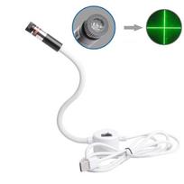 Red Laser Sewing Laser Guide Adjustable Hose Dot Line Cross Head Sewing Machine Light USB Powered Magnetic Base 5MW gray