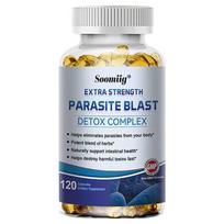 Parasite Detox - Gut Health Supplement Digestive Health Intestinal Cleansing and Detoxification Bloating and Gas Immune Relief 120 Capsules 1 pcs