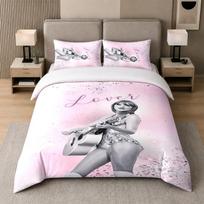 3Pcs Bed Set,Taylor Swift 1 Duvet Cover and 2 Pillowcases, Printed Bedding Decor For Guest Room 135cmx200cm white