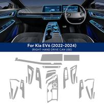 Car Interior TPU Protector Anti-scratch Film For Kia EV6 2022-2024 Auto Protective Transparent Anti-tear Stickers Accessories RHD