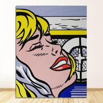 Meno tapyba šilkinis drobės plakatas sienos namų dekoras schilderij obrazy Pop Art meno kūrinys Roy Lichtenstein 70cm×120cm NoFrame