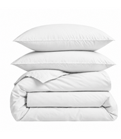 Premium satino patalynės komplektas „Classic White“ (200x220 cm)
