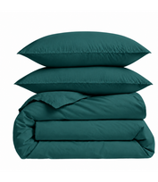 Premium satino patalynės komplektas „Green Sateen“ (200x220 cm)