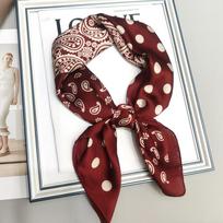 Griežtai atrinktos 70 šilko skaros, moterims skirtos imituoto šilko maži kvadratiniai skarai, retro stiliaus aukštos kokybės plonos universalios profesionalios skaros Square scarf Li brocade 70cm-70cm gray