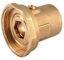 Rutulinis ventilis FERRO KSP2, su laisvąja veržle siurbliui, be rankenėlės, 1" x 1 1/2" vidus-vidus,