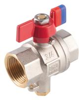 Pilno pralaidumo rutulinis ventilis FERRO Power, trumpa rankena, vidus-vidus, 1/2 " su M10 × 1 jungt