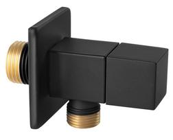 Kampinis ventilis FERRO QUADRO Z294-BL, su keramine galvute, G1/2 x 1/2, juoda, Z294-BL