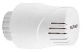 Termostatinė radiatoriaus galvutė FERRO, M30 × 1,5, su temperatūros ribojimu 16–30 °C, balta, GT12-1