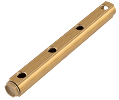Žalvarinis grindinio šildymo kolektoriaus sija FERRO RMD 1", 4 žiedų, 100 mm tarp lizdų, RMD04