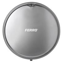 Išsiplėtimo indas FERRO, 10L, plokščias apskritas, šildymo sistemai, 3 bar, SBR membrana, CO10PL7