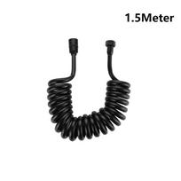 1.5/2/3 Meter Telephone Line Style Spring Shower Hose Flexible Large Flow Bath Sprayer Connect Pipe Retractable Anti-wrap black