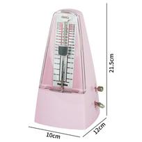 Universalus mechaninis metronomas pianinui, gitarai, būgnų komplektui, smuikui ir guzheng ritmui kalibruoti rožinė