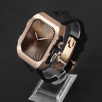 Stainless Steel+Fluororubber Band Kit for Apple Watch Ultra 3 2 1 49mm Luxury Modification Kit For iwatch Series 11 10 46mm 42mm Series 11 10 42mm beige