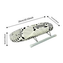 Sulankstoma mini lyginimo lenta su atlenkiamomis kojomis Nešiojami buitiniai drabužiai Lyginimo lentyna Namų reikmenys Karščiui atsparus lyginimo užvalkalas gray
