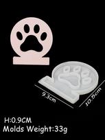 Cute Dog Claw Candlestick Silicone Mold Plaster Resin Candle Holder Ornament Mould DIY Candle Stand Craft Cement Mold Home Decor white