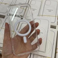 MagSafe Compatible Clear Acrylic iPhone 13/14/15 Case - Full Coverage Drop Protection iPhone 16 Plus gray