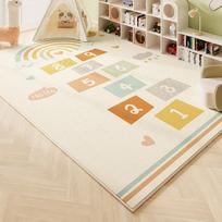 VIKAMA Animacinis Imituoto Kašmyro Kilimas Vaikų Grindų Kilimėlis Svetainės Neslystantis Skaitymo Kampo Kilimas Kūdikio Miegamojo Ropojimo Kilimėlis 40x 60cm beige