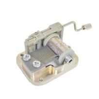 Eight-Tone Hand-Crank Music Box DIY Craft Accessory Over the Rainbow gray
